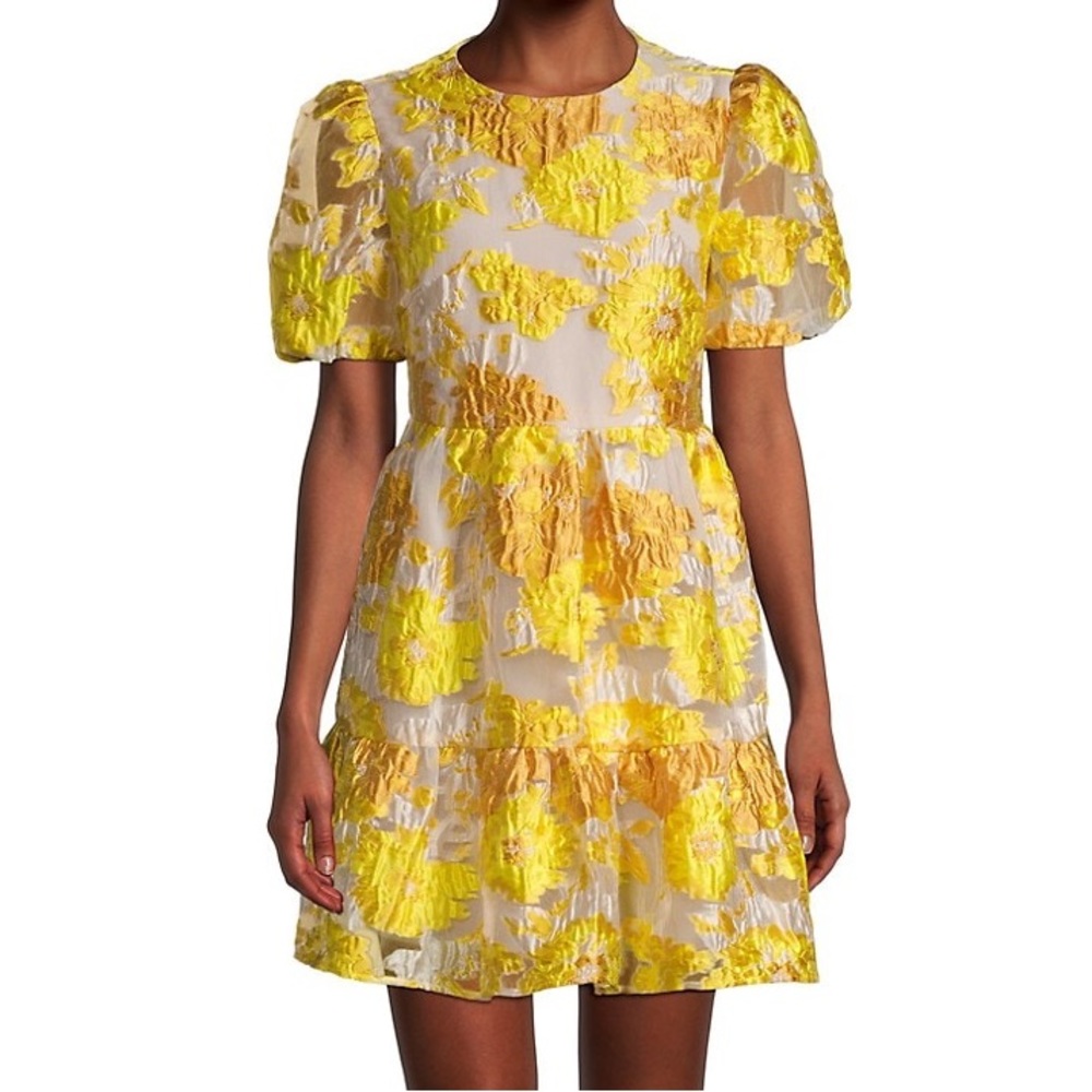 elliatt progressive puff-sleeve minidress